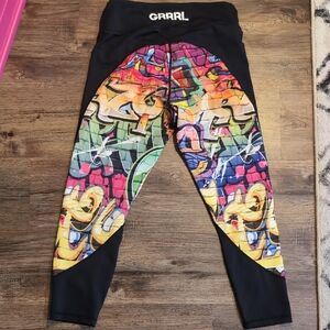 GRRRL Graffiti Print Women's Leggings - Size Medium/Large